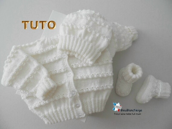 Tuto Tu 424 3 Tailles Sur Le Meme Pdf Fiche Tricot Bebe Etsy Hong Kong