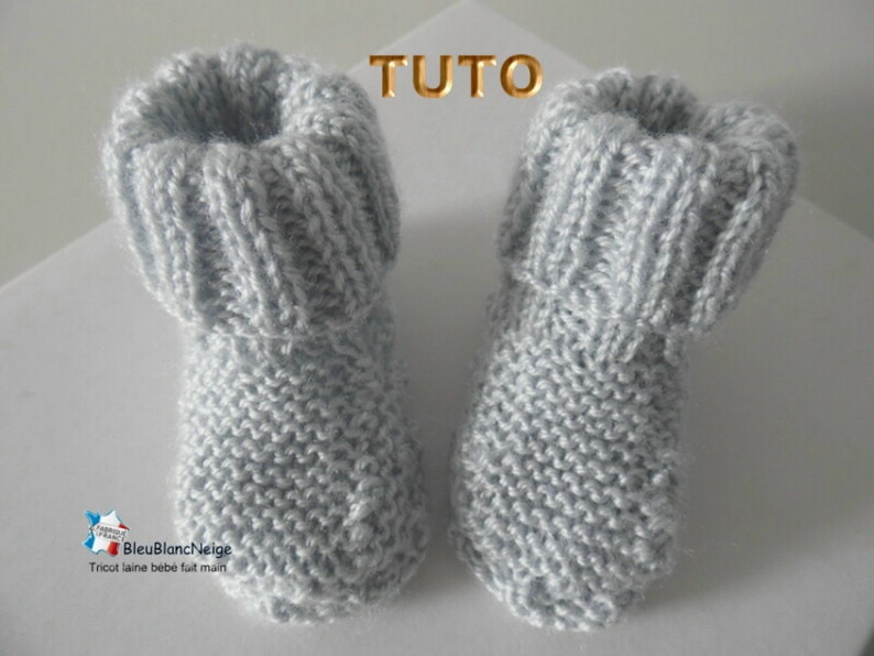 TUTO tu-422 3 sizes on the same pdf baby knitting sheet, Explanations Cardigan hat booties tutorial knitting pattern image 8