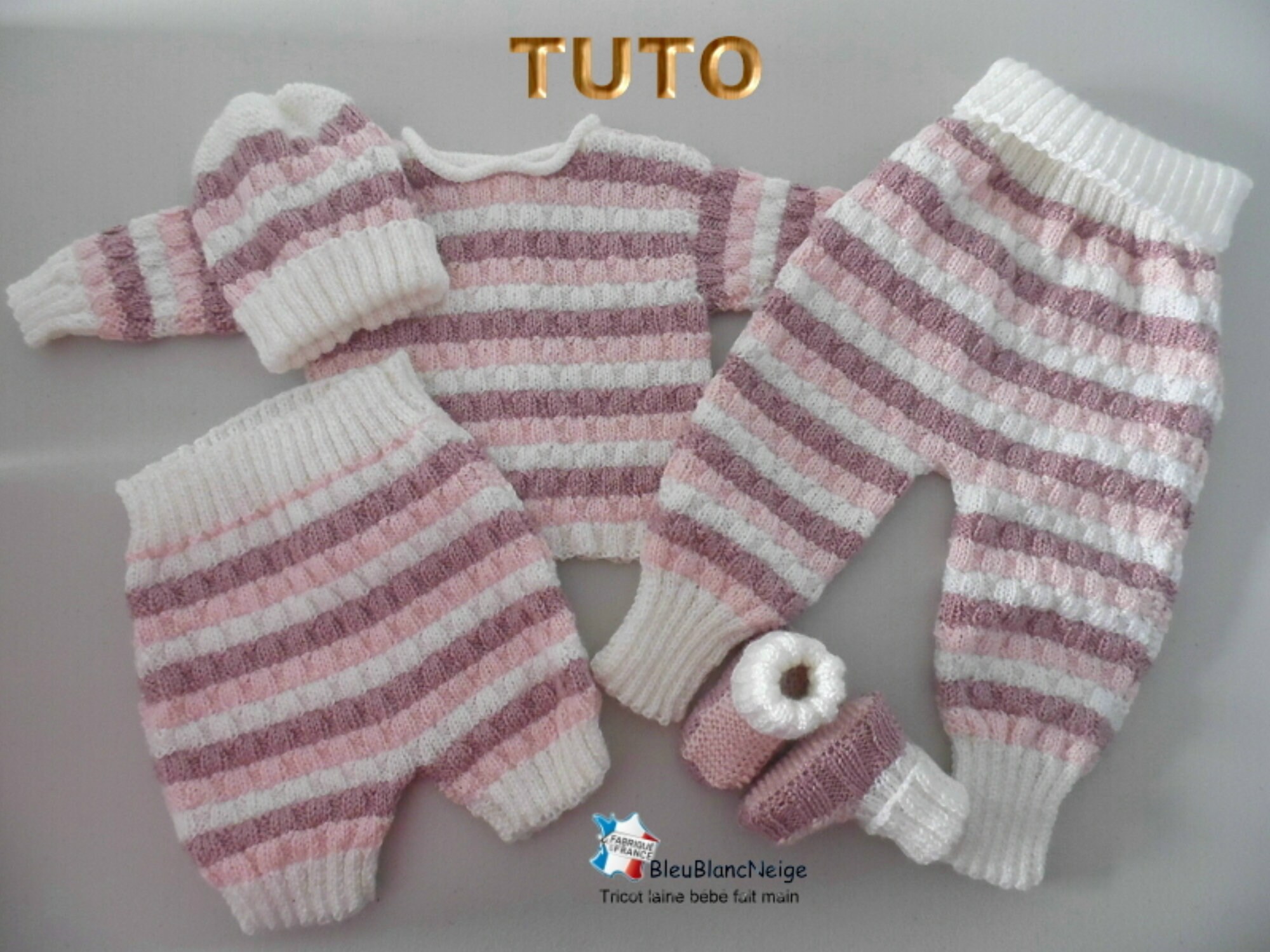Tuto Tu 103 1 Mois Fiche Tricot Bebe Explications Tricot Etsy