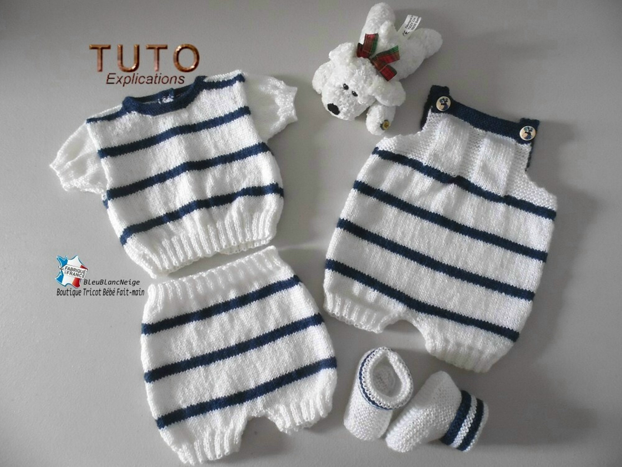 Tuto Tu 119 1 Mois Fiche Tricot Bebe Explication Etsy Uk