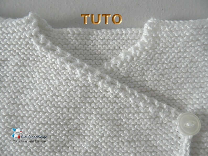 TUTO tu-402 3 tailles Préma à Naissance ou Reborn fiche tricot bébé Explication brassière bloomer bonnet et chaussons layette tricot bb image 6