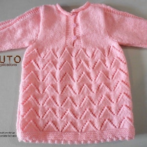 TUTO tu-146 6 months baby knitting sheet, baby knitting explanations, coat or jacket dress and baby hat handmade knit baby clothes image 6