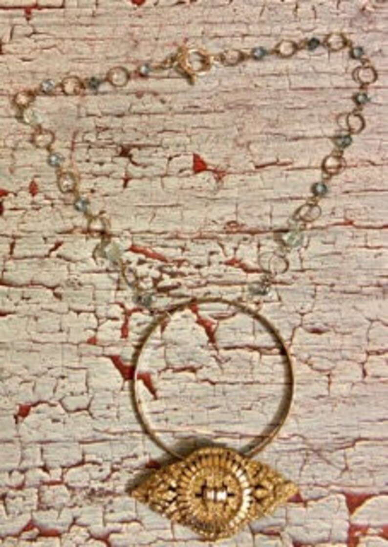 Vintage Re~Purposed Assemblage Statement Necklace 603