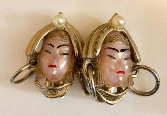 Vintage SELRO Asian Princess Earrings - image 2