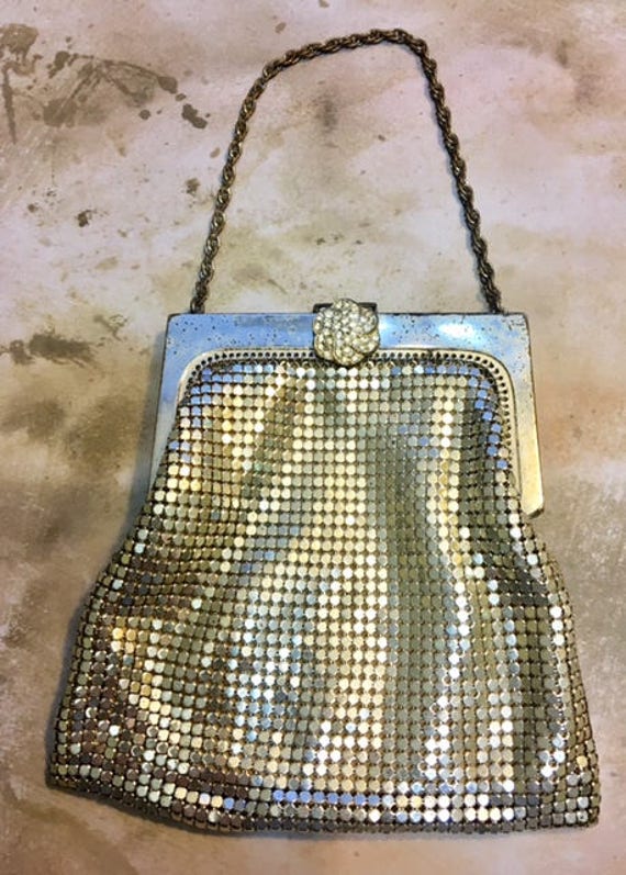 Vintage Rhinestone Whiting and Davis Evening Purse