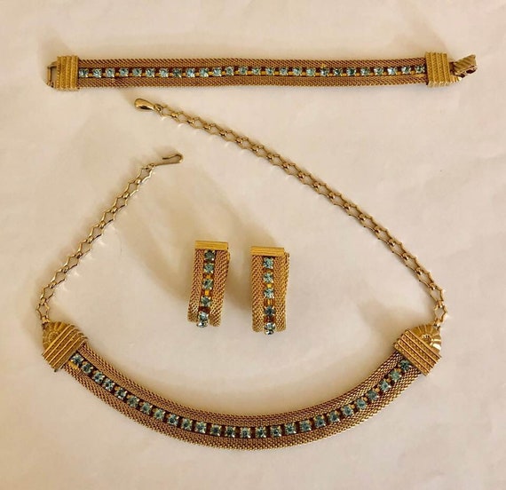 Vintage Sarah Coventry Mesh Jewelry Set          … - image 8