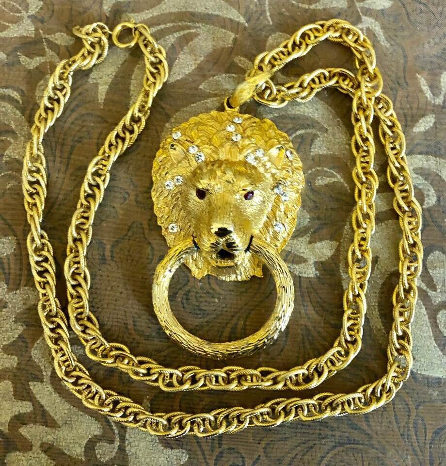 Lion door knocker necklace southern best sale charm