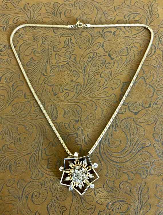 Vintage Hobe Snowflake Necklace       468 - image 5