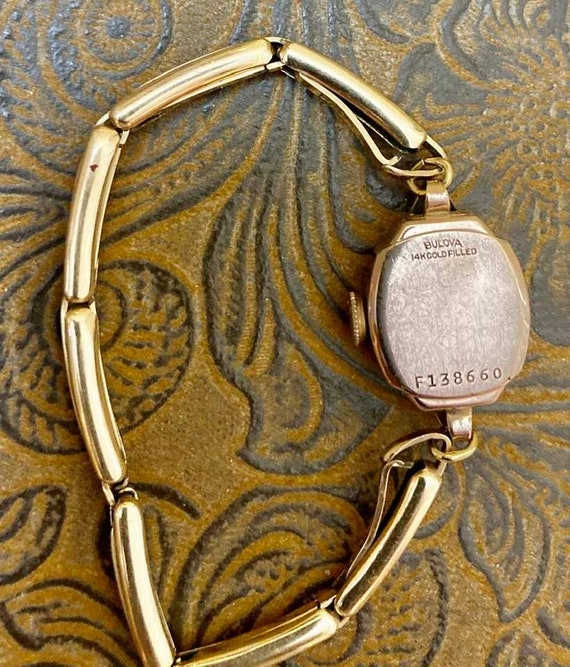 Vintage Ladies Bulova 14K Gold Filled Watch      … - image 8