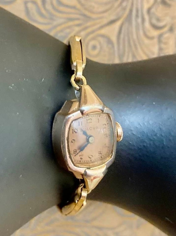 Vintage Ladies Bulova 14K Gold Filled Watch      … - image 2