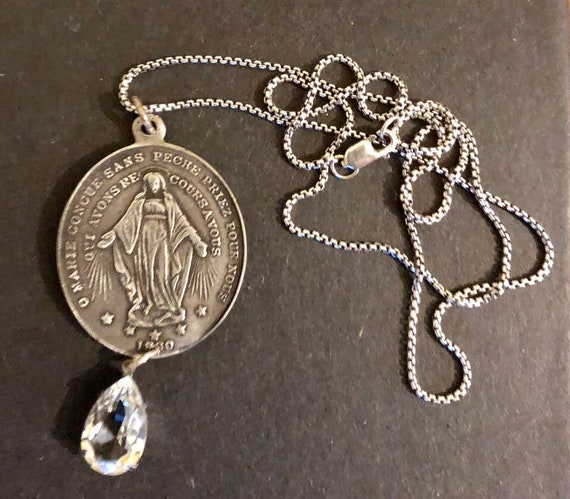 Vintage Sterling Silver Repurposed Necklace      … - image 1