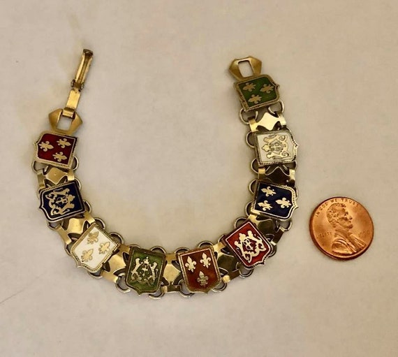 Vintage Coat of Arms Bracelet               734 - image 8