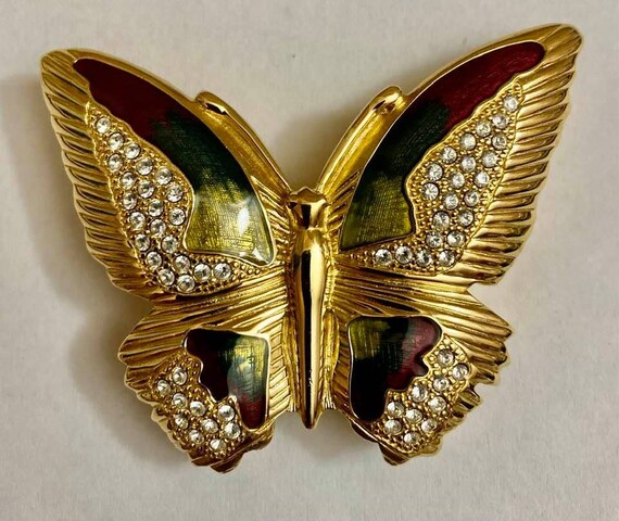 Vintage Bob Mackie Butterfly Trinket Box - image 2