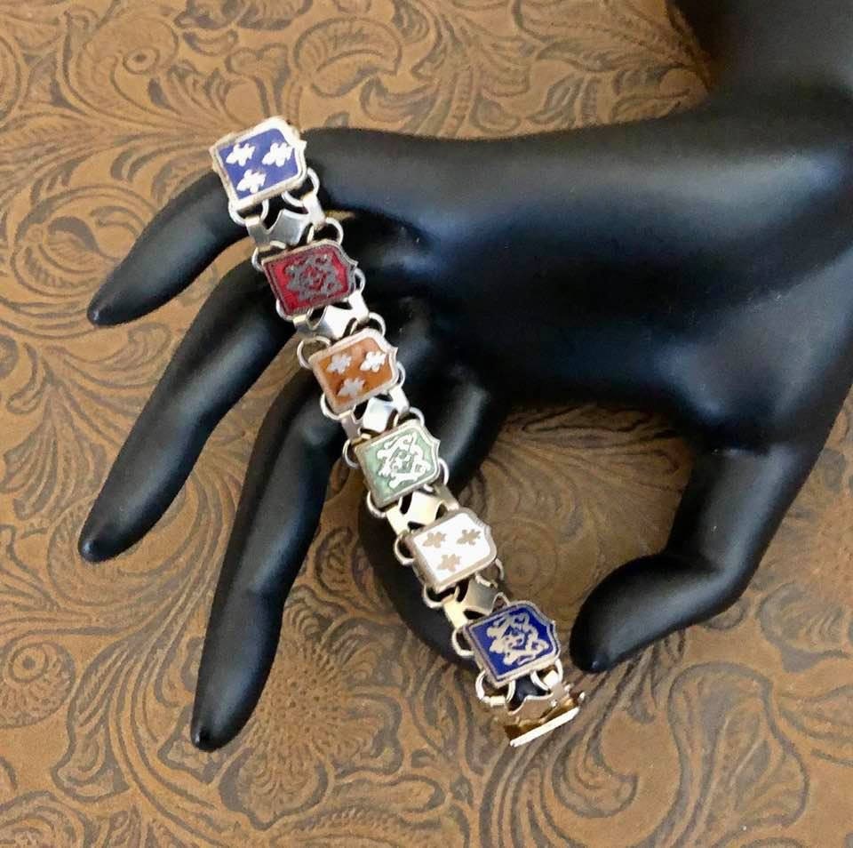 Vintage Coat of Arms Bracelet 734 Etsy