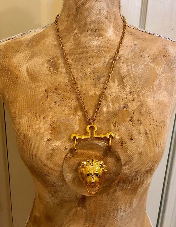 Vintage Lion Necklace       688 - image 1