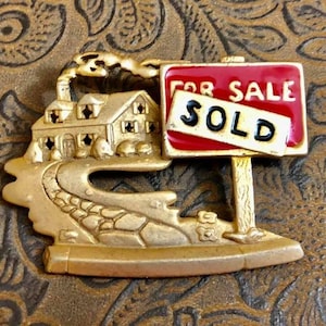 Vintage AJC Real Estate Brooch                        231
