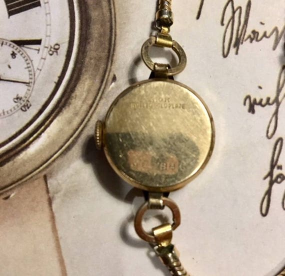 Vintage Ladies BENRUS 10K Rolled Gold Plate Watch 005 Gem