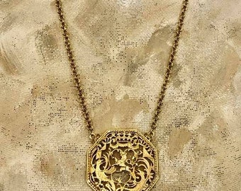 Vintage Lisner Lion Filagree Necklace            730