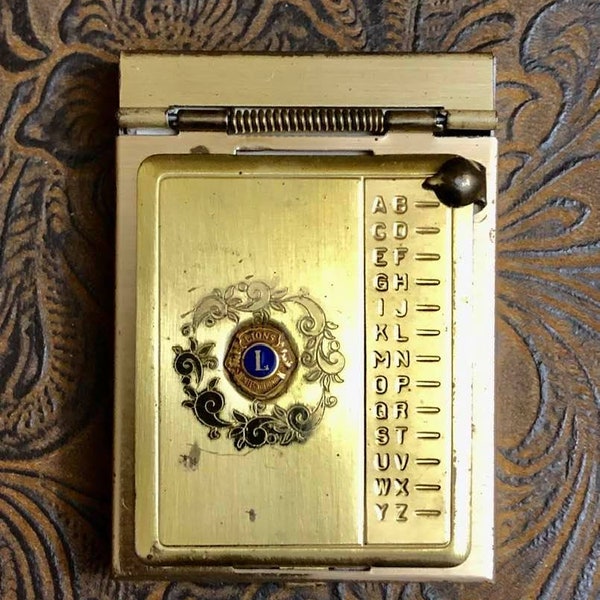 Vintage Lion's Club Miniature Personal Telephone Index                     748