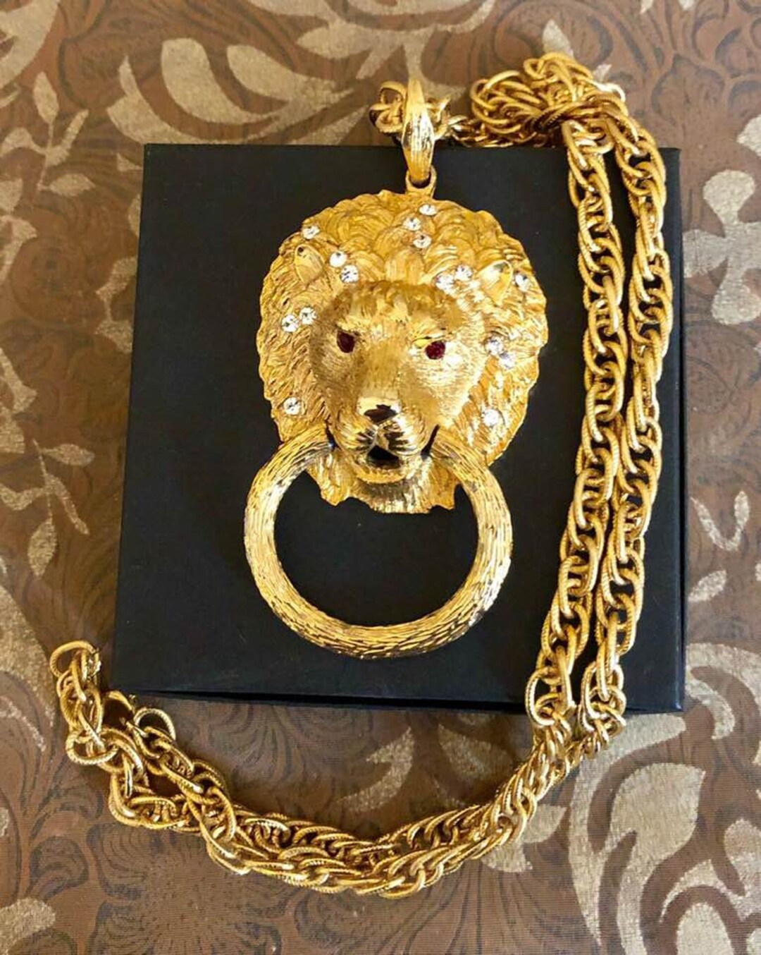 Lion door knocker necklace southern best sale charm