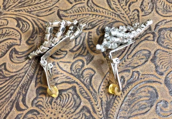 Vintage Hobe Rhinestone Earrings                 … - image 7