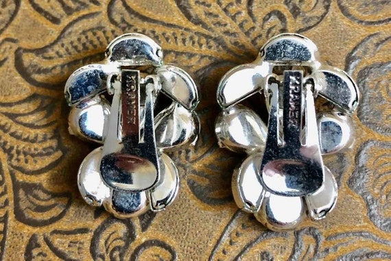 Vintage Kramer Rhinestone Earrings               … - image 8