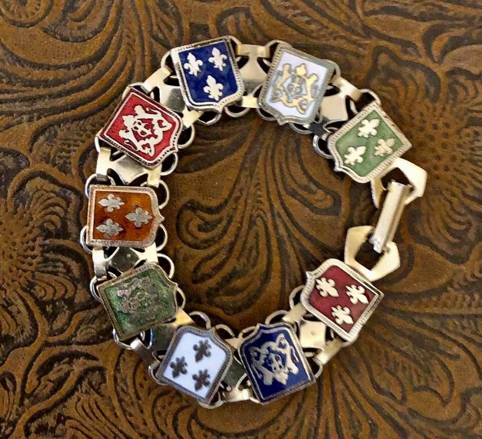 Vintage Coat of Arms Bracelet 734 Etsy