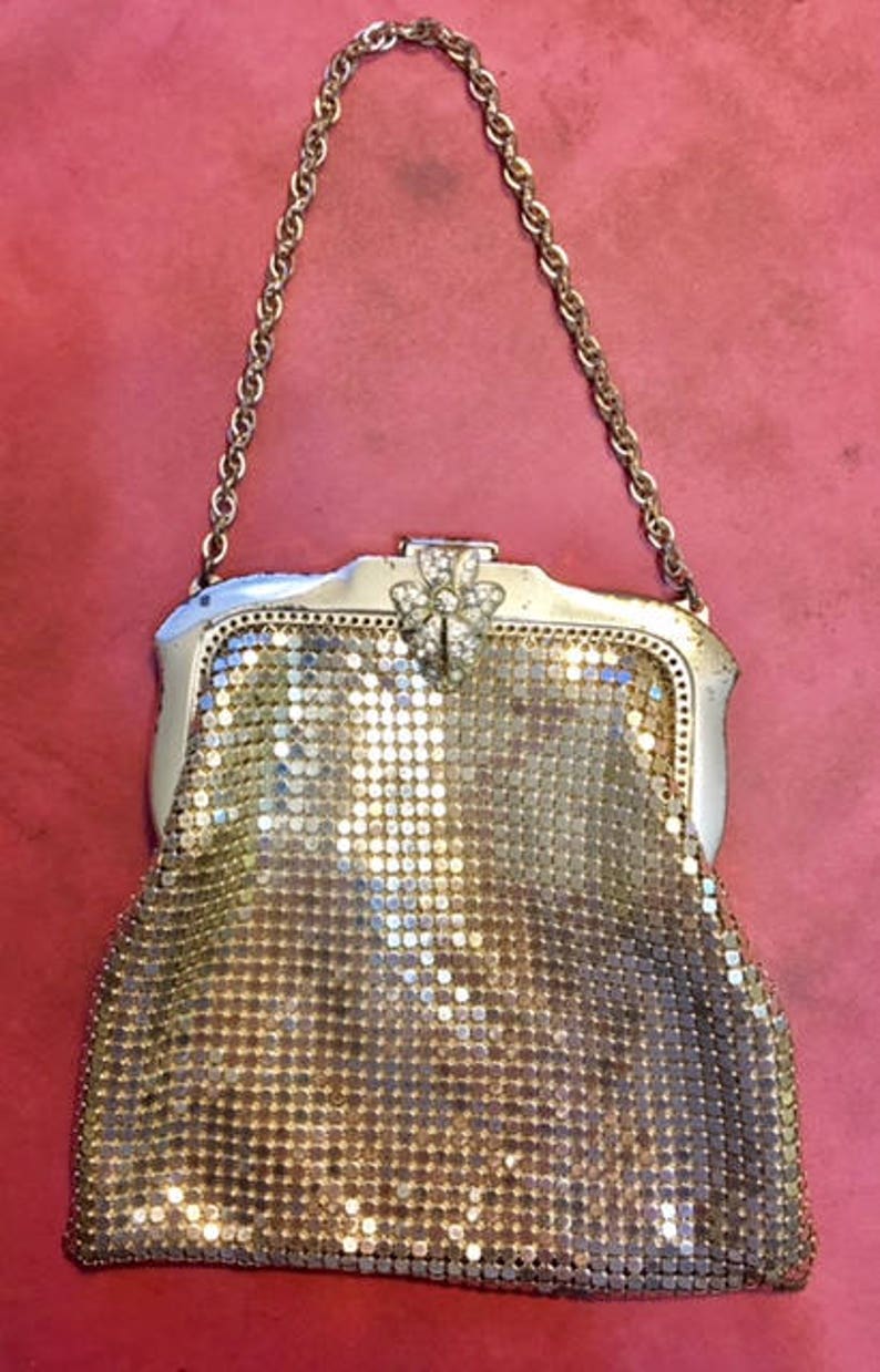 Vintage Rhinestone Whiting and Davis Evening Purse image 4