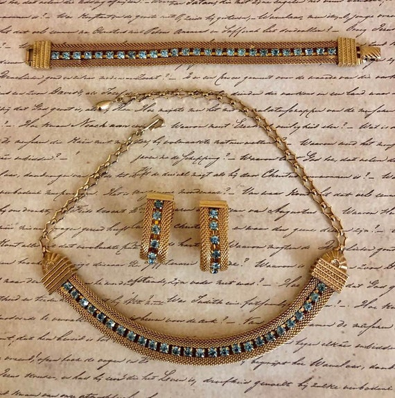 Vintage Sarah Coventry Mesh Jewelry Set          … - image 7