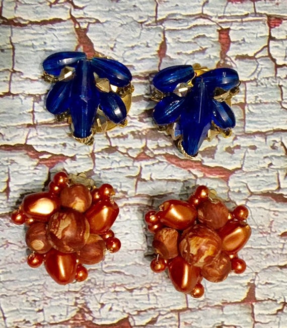 Vintage Hong Kong Hand Beaded/Hand Wired Earrings… - image 4