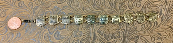 Vintage Canadian Provinces Bracelet              … - image 9