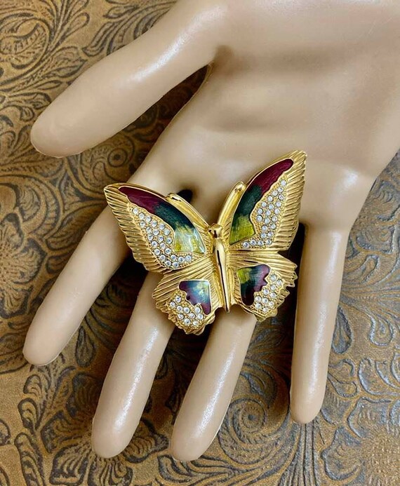 Vintage Bob Mackie Butterfly Trinket Box - image 3