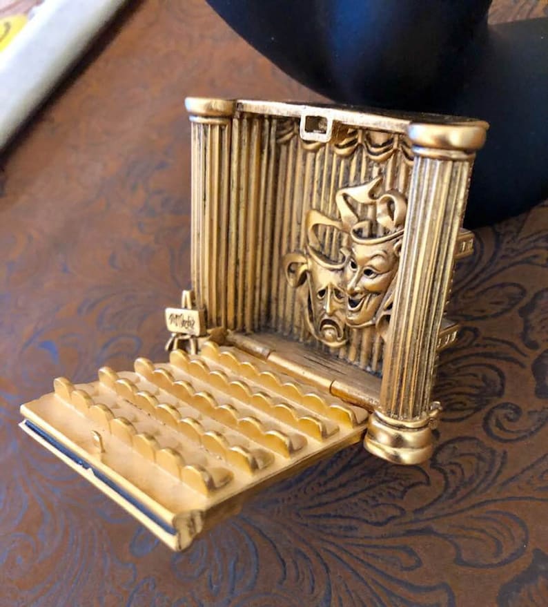 Vintage Box of metal with undulation in the bottom