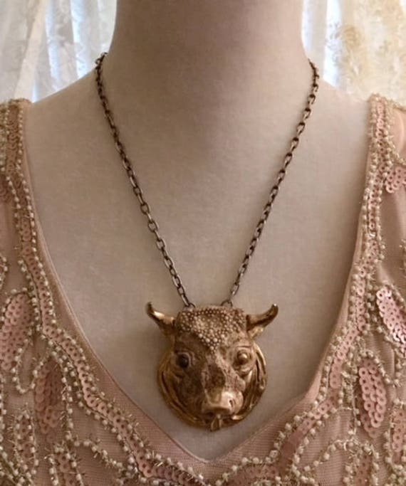 Vintage Razza Bull's Head Pendant 