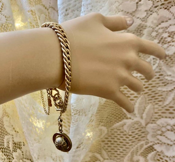 Vintage Monet Globe Charm Bracelet               … - image 3