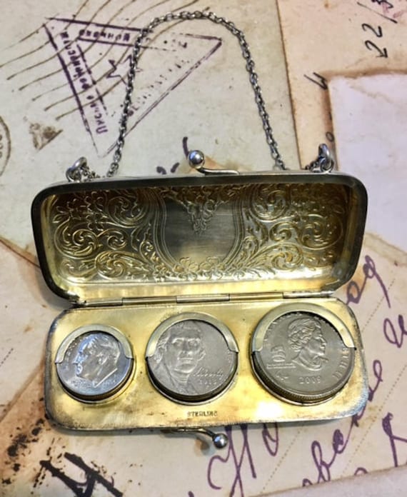 Sterling silver coin holder Sterling silver coin holder