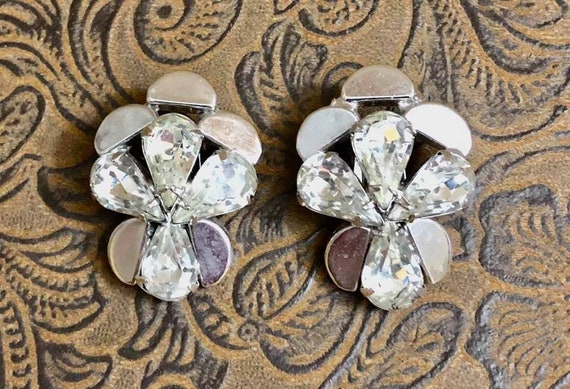 Vintage Kramer Rhinestone Earrings               … - image 6