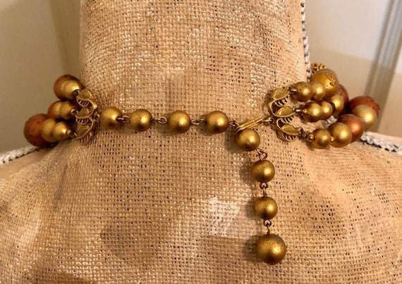 Vintage Deauville Three-Strand Beaded Choker and … - image 7