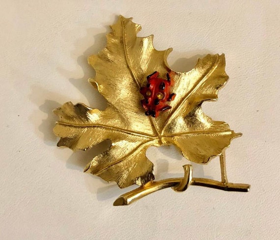 Vintage Sarah Coventry Leaf Brooch          178 - image 5