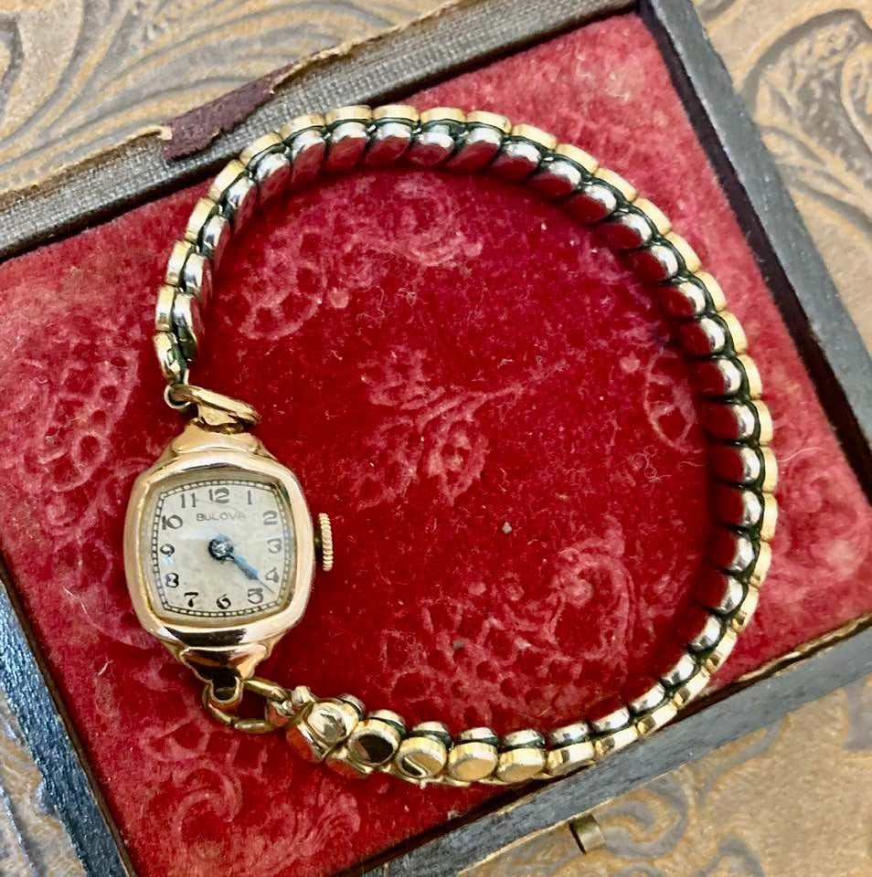 146-43 腕時計BLOVA 50'S 手巻き14K GOLD FILLED