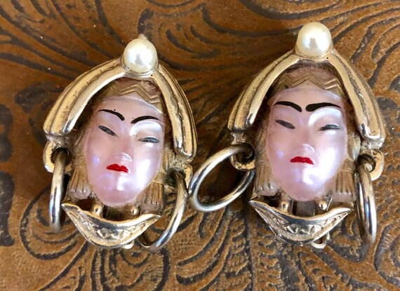 Vintage SELRO Asian Princess Earrings - image 4