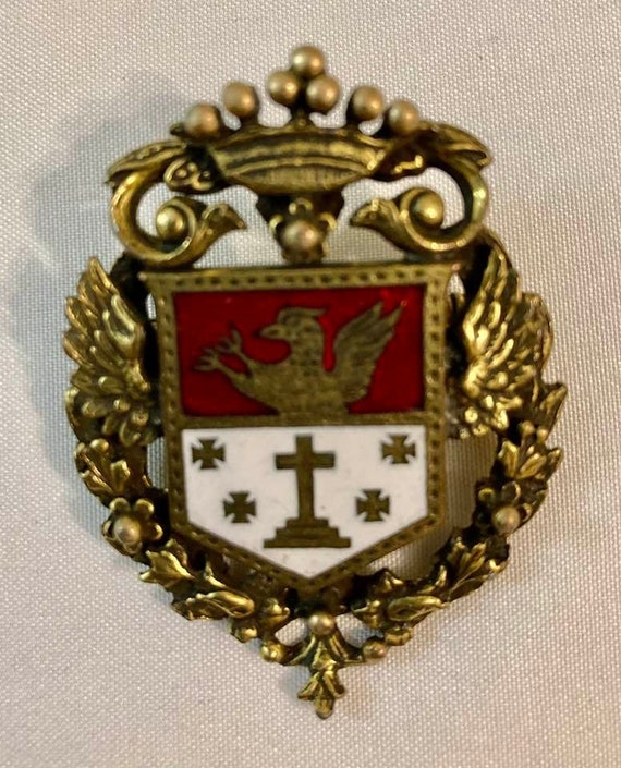 Vintage Coro Coat of Arms Brooch                 … - image 6