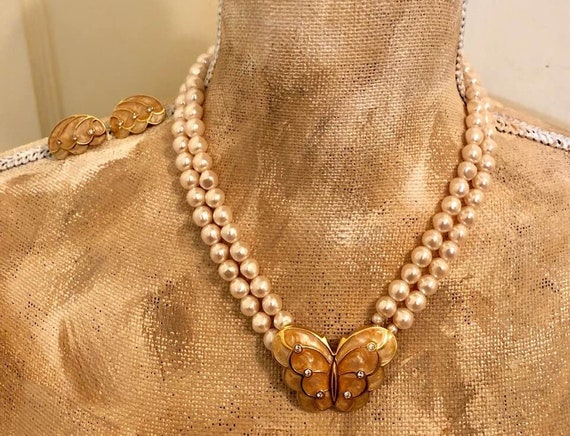 Kenneth jay lane butterfly deals necklace