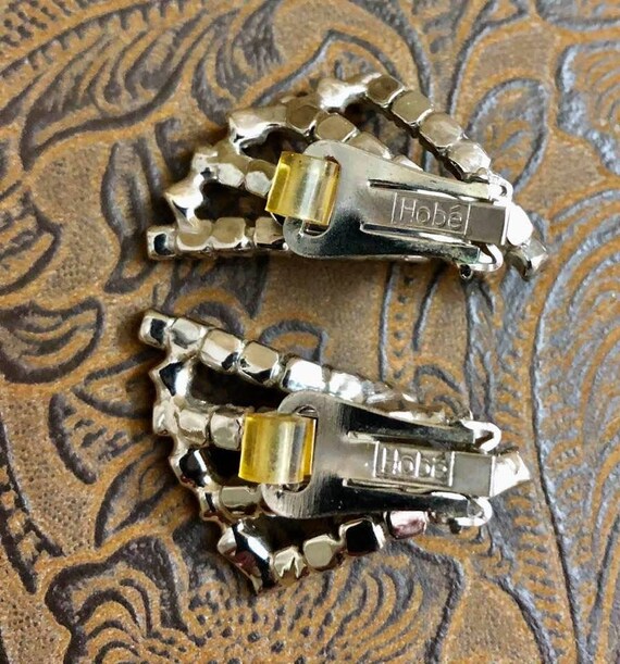 Vintage Hobe Rhinestone Earrings                 … - image 8