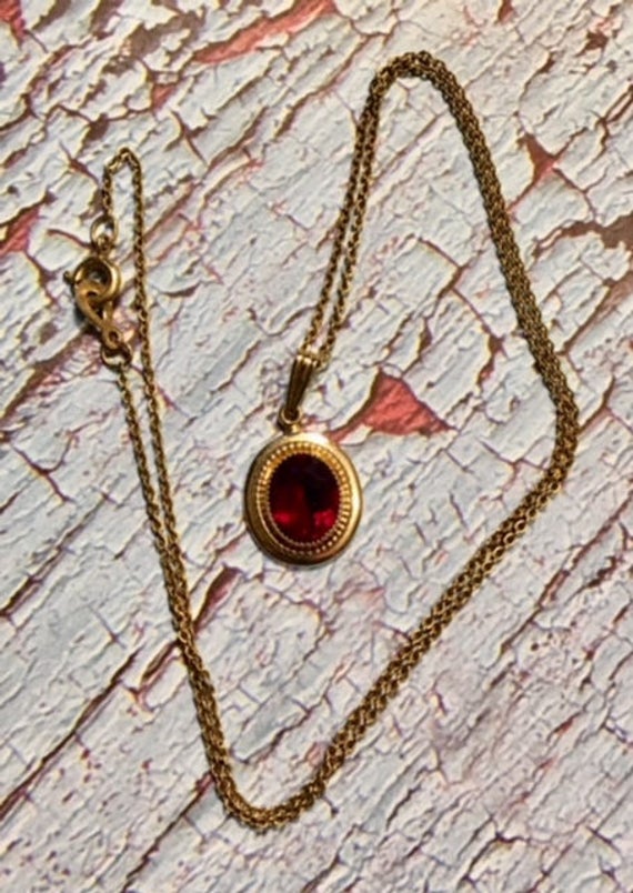 Vintage 14K Gold Overlay Pendant 002 Gem