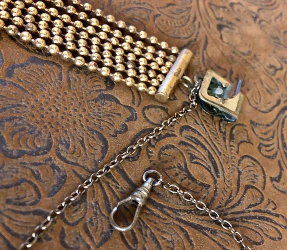 Vintage Gentlemans Pocket Watch Fob with Locket - image 4