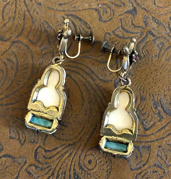 Vintage SELRO Style Buddha Earrings - image 5