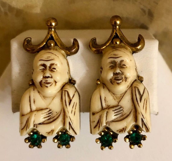 Vintage Selro Buddha Earrings