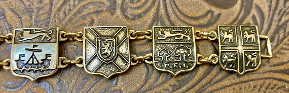 Vintage Canadian Provinces Bracelet              … - image 7