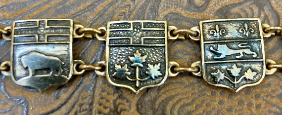 Vintage Canadian Provinces Bracelet              … - image 5
